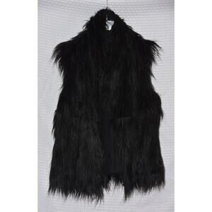 SISTERS REBECCA ELLIOTT Shawl Collar Faux Fur Small Vest NEW!!!
